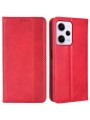 Калъф от еко кожа с ретро текстура тип портмоне за Xiaomi Redmi Note 12 Pro+ - червен