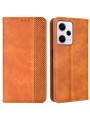 Калъф от еко кожа с ретро текстура тип портмоне за Xiaomi Redmi Note 12 Pro+ - кафяв