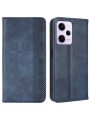 Калъф от еко кожа с ретро текстура тип портмоне за Xiaomi Redmi Note 12 Pro+ - син