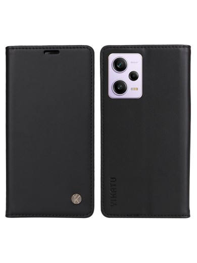 Калъф за телефон от еко кожа тип портмоне за Xiaomi Redmi Note 12 Pro - черен