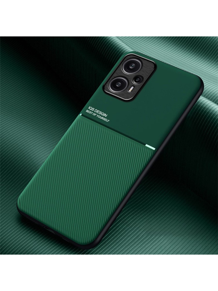 Гръб с покритие от еко кожа за Xiaomi Redmi Note 12 Turbo - зелен