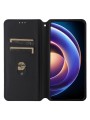 Калъф от еко кожа тип портмоне за Xiaomi Redmi Note 12R - черен