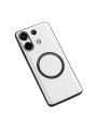 Предпазен гръб от еко кожа съвместим с MagSafe за Xiaomi Redmi Note 13 4G - бял