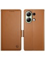 Калъф от еко кожа тип портмоне за Xiaomi Redmi Note 13 4G - кафяв