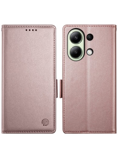 Калъф от еко кожа тип портмоне за Xiaomi Redmi Note 13 4G - розов Калъф от еко кожа тип портмоне за Xiaomi Redmi Note 13 4G - розов