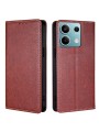 Калъф от еко кожа тип портмоне за Xiaomi Redmi Note 13 4G - кафяв