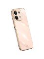 Предпазен удароустойчив гръб с галванизирана рамка за Xiaomi Redmi Note 13 - розов