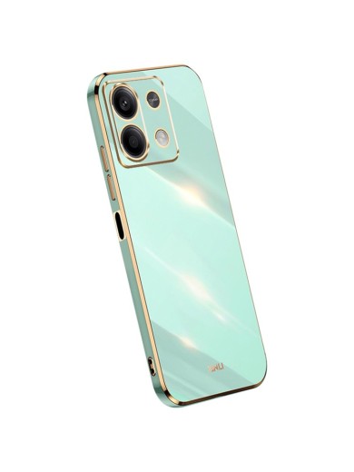 Предпазен удароустойчив гръб с галванизирана рамка за Xiaomi Redmi Note 13 - зелен