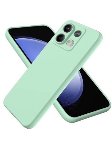 Предпазен устойчив на надраскване силиконов гръб с каишка за Xiaomi Redmi Note 13 - зелен