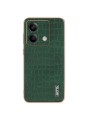 Предпазен гръб от еко кожа с крокодилски шарки за Xiaomi Redmi Note 13 - зелен