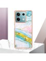 Предпазен удароустойчив гръб с цветни шарки за Xiaomi Redmi Note 13 - зелен