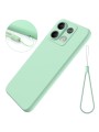 Предпазен устойчив на надраскване силиконов гръб с каишка за Xiaomi Redmi Note 13 - зелен