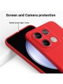 Предпазен устойчив на надраскване силиконов гръб с каишка за Xiaomi Redmi Note 13 - червен