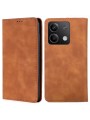 Калъф от еко кожа тип портмоне за Xiaomi Redmi Note 13 - кафяв