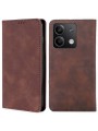 Калъф от еко кожа тип портмоне за Xiaomi Redmi Note 13 - кафяв