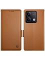 Калъф от еко кожа тип портмоне за Xiaomi Redmi Note 13 - кафяв