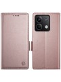 Калъф от еко кожа тип портмоне за Xiaomi Redmi Note 13 - розов