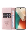 Калъф за телефон от еко кожа тип портмоне за Xiaomi Redmi Note 13 - розов