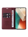 Калъф за телефон от еко кожа тип портмоне за Xiaomi Redmi Note 13 - червен