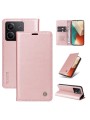 Калъф за телефон от еко кожа тип портмоне за Xiaomi Redmi Note 13 - розов