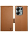 Калъф от еко кожа тип портмоне за Xiaomi Redmi Note 13 Pro 4G - кафяв