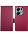 Калъф от еко кожа тип портмоне за Xiaomi Redmi Note 13 Pro 4G - червен