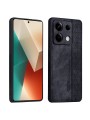 Противоплъзгащ се тънък гръб от еко кожа за Xiaomi Redmi Note 13 Pro - черен