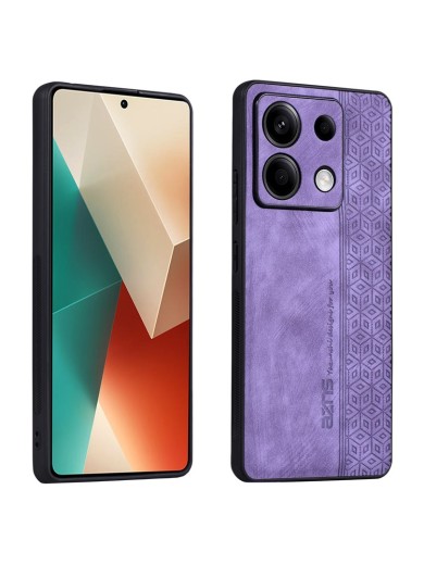 Противоплъзгащ се тънък гръб от еко кожа за Xiaomi Redmi Note 13 Pro - лилав