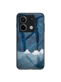 Предпазен гръб от закалено стъкло с шарки на звездно небе за Xiaomi Redmi Note 13 Pro - син