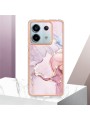 Предпазен удароустойчив гръб с цветни шарки за Xiaomi Redmi Note 13 Pro - розов