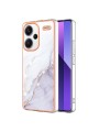 Предпазен удароустойчив гръб с цветни шарки за Xiaomi Redmi Note 13 Pro+ - бял