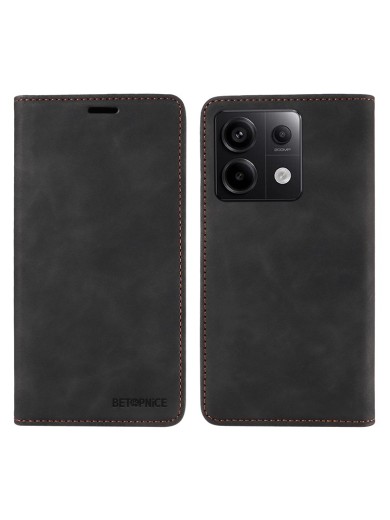 Калъф от еко кожа тип портмоне с RFID блокираща технология за Xiaomi Redmi Note 13 Pro - черен Калъф от еко кожа тип портмоне с RFID блокираща технология за Xiaomi Redmi Note 13 Pro - черен