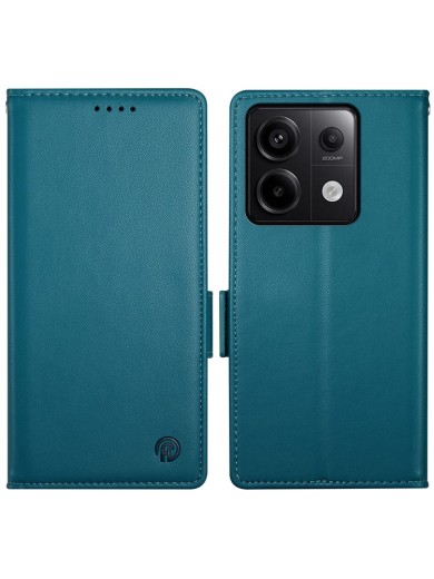 Калъф от еко кожа тип портмоне за Xiaomi Redmi Note 13 Pro - син