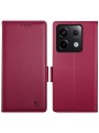 Калъф от еко кожа тип портмоне за Xiaomi Redmi Note 13 Pro - червен