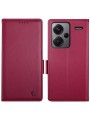 Калъф от еко кожа тип портмоне за Xiaomi Redmi Note 13 Pro+ - червен