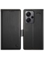 Калъф от еко кожа тип портмоне за Xiaomi Redmi Note 13 Pro+ - черен