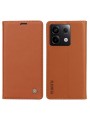 Калъф за телефон от еко кожа тип портмоне за Xiaomi Redmi Note 13 Pro - кафяв