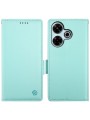 Калъф от еко кожа тип портмоне за Xiaomi Redmi Note 13R - зелен