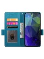 Калъф от еко кожа тип портмоне за Xiaomi Redmi Note 13R - син