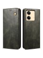 Калъф от еко кожа тип портмоне за Xiaomi Redmi Note 13R Pro - зелен