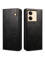 Калъф от еко кожа тип портмоне за Xiaomi Redmi Note 13R Pro - черен
