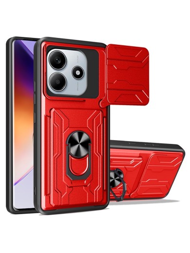 Удароустойчив предпазен гръб за Xiaomi Redmi Note 14 4G - червен