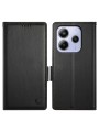 Калъф от еко кожа тип портмоне за Xiaomi Redmi Note 14 4G - черен