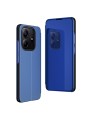 Калъф от еко кожа с прозорец за Xiaomi Redmi Note 14 4G - син