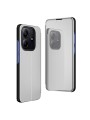 Калъф от еко кожа с прозорец за Xiaomi Redmi Note 14 4G - сребрист