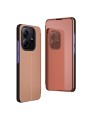 Калъф от еко кожа с прозорец за Xiaomi Redmi Note 14 4G - розов
