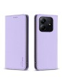 Калъф от еко кожа тип портмоне за Xiaomi Redmi Note 14 5G - лилав