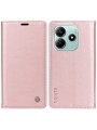 Калъф за телефон от еко кожа тип портмоне за Xiaomi Redmi Note 14 5G - розов
