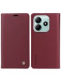 Калъф за телефон от еко кожа тип портмоне за Xiaomi Redmi Note 14 5G - червен
