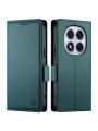 Калъф от еко кожа тип портмоне за Xiaomi Redmi Note 14 Pro 4G - зелен